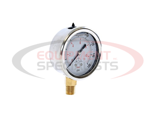 (Buyers) [HPGS160] Silicone Filled Pressure Gauge - Stem Mount 0-160 PSI
