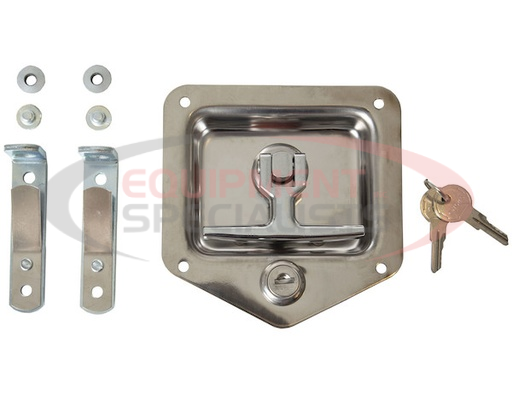 (Buyers) [L882501] Stainless Steel Flush Mount 2-Point T-handle latch (latch only, no rods)