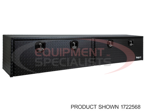 (Buyers) [1722564] 18x16x88 Textured Matte Black Diamond Tread Aluminum Topsider Truck Box