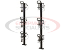 2 Position Channel-Style Lockable Trimmer Rack for Open Landscape Trailers