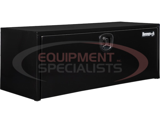 (Buyers) [1702306] 18X18X36 INCH BLACK STEEL UNDERBODY TRUCK BOX WITH BUILT-IN SHELF - 3-POINT LATCH