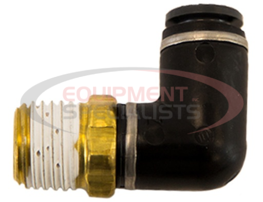 (Buyers) [NE90M25P25S] Brass/Poly DOT Push-In Swivel Male Elbow 1/4 Inch Tube OD x 1/4 Inch Pipe Thread