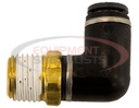 Brass/Poly DOT Push-In Swivel Male Elbow 3/8 Inch Tube OD x 1/4 Inch Pipe Thread