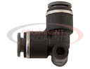 BRASS/POLY DOT PUSH-IN UNION ELBOW 3/8 INCH TUBE O.D.