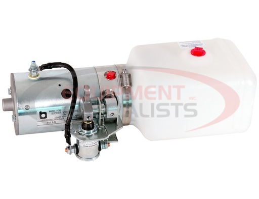 (Buyers) [PU311] 3-Way DC Power Unit-Metered Release Valve Horizontal 0.86 Gallon Poly Reservoir