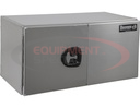 24X24X24 INCH SMOOTH ALUMINUM UNDERBODY TRUCK TOOL BOX - SINGLE BARN DOOR, COMPRESSION LATCH