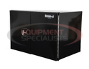 18X18X30 INCH XD BLACK SMOOTH ALUMINUM UNDERBODY TRUCK BOX WITH BARN DOOR - DOUBLE BARN DOOR, 3-POINT COMPRESSION LATCH