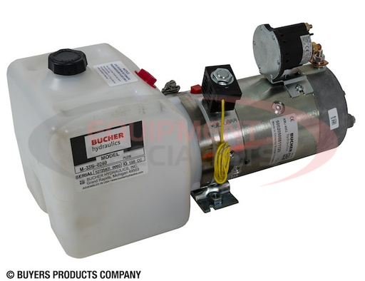 (Buyers) [PU319] 3-Way DC Power Unit-Electric Controls Horizontal 0.75 Gallon Poly Reservoir