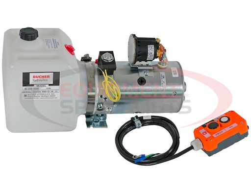 (Buyers) [PU319LRS] 3-WAY DC POWER UNIT WITH 1.5 GALLON STEEL RESERVOIR AND ELECTRIC CONTROLS