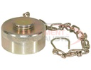 STEEL DUST CAP WITH CHAIN FOR 1 INCH NPT COUPLER