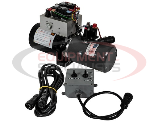 (Buyers) [PU3593A] Buyers 4-Way/3-Way DC Power Unit-Electric Controls Horizontal 0.32 Gallon Reservoir