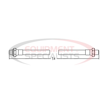 (Boss) [HYD09926] HOSE, 1/4 X 54, 3/8MOR X 1/4MP