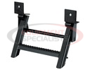 1-Rung Black Retractable Truck Step with Nonslip Tread - 17.38 x 15 Inch