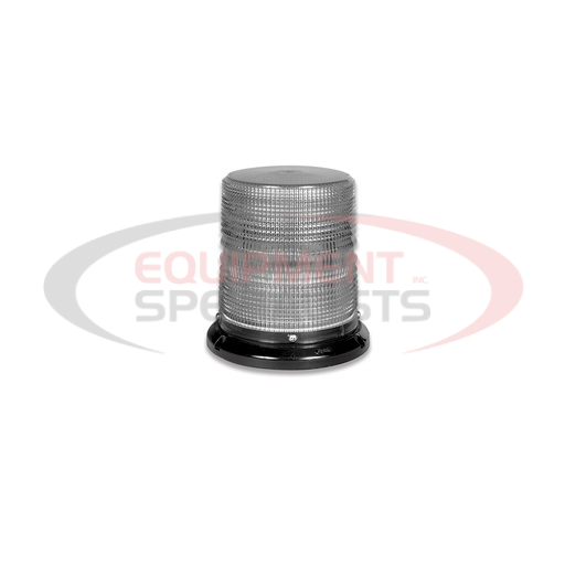 (Sound Off Signal) 4500 Series LED Beacon, 10-30v, SAE J845 Class 1 - Flat/Pipe Mount, 4&quot; Amber Dome/ Amber LEDs