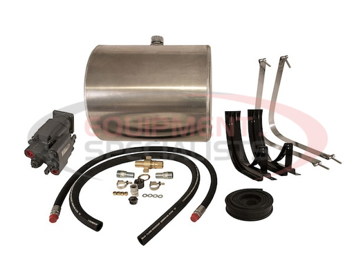(Buyers) [SMWLK70ADMCCW] 70 GALLON ALUMINUM SIDE-MOUNT RESERVOIR/DIRECT MOUNT PUMP WETLINE KIT CCW