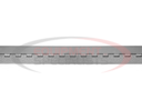 STAINLESS CONTINUOUS HINGE .075 X 72 INCH LONG WITH 1/4 PIN AND 4.0 OPEN WIDTH