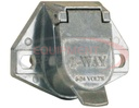 2-WAY DIE-CAST ZINC TRAILER CONNECTOR -TRUCK SIDE - HORIZONTAL PIN ARRANGEMENT