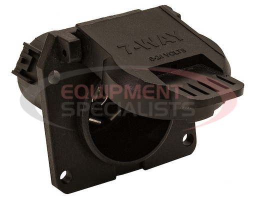 (Buyers) [TC1770P] BULK TC1770P 7-WAY BLACK PLASTIC FLAT PIN TRUCK RECEPTABLE