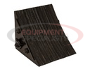 Heavy Duty Rubber Wheel Chock with Retaining Bracket for Chains 8.75x8x8 Inch