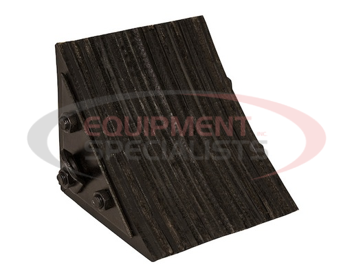 (Buyers) [WC0888] Heavy Duty Rubber Wheel Chock with Retaining Bracket for Chains 8.75x8x8 Inch