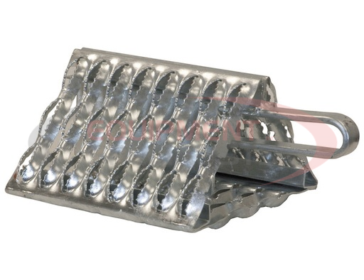 (Buyers) [WC091061] Orange Powder Coated Galvanized Serrated Wheel Chock with Handle 9x10x6 Inch