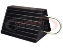 Heavy Duty Rubber Wheel Chock with U-Wire Handle 9.63x7.5x5.88 Inch