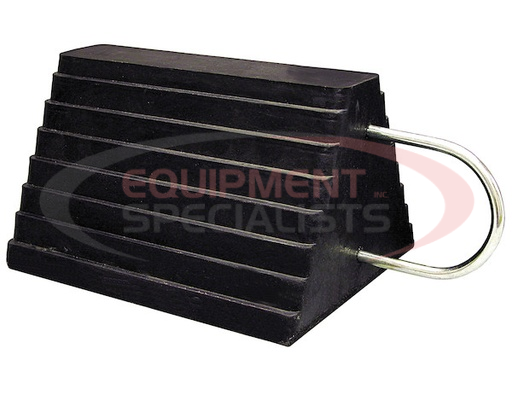 (Buyers) [WC1086UWH] Heavy Duty Rubber Wheel Chock with U-Wire Handle 9.63x7.5x5.88 Inch