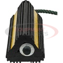 Rubber Wheel Chock Set 4x4x8 Inch with 3 Foot Rope