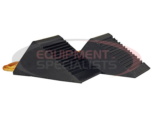(Buyers) [WC35225] Mini Rubber Wheel Chock Set 3x5x2.25 Inch with 3 Foot Rope
