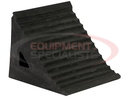 Rubber Wheel Chock with Chain Eye 9.5x7x7 Inch