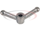 ZINC PLATED WING NUT CLAMP HANDLE WITH 5/8-11 FULL THREAD - 5.5 X 2.38 INCH TALL