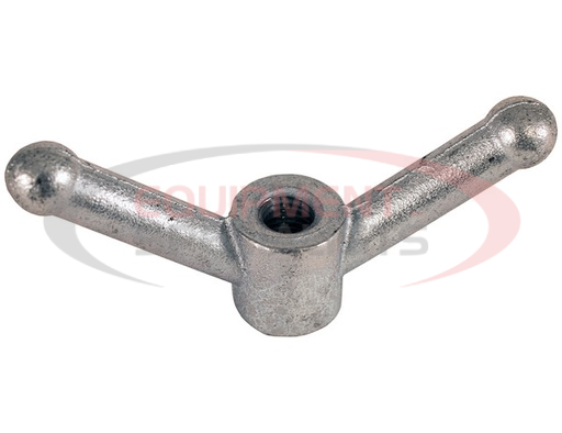 (Buyers) [WN5811Z] ZINC PLATED WING NUT CLAMP HANDLE WITH 5/8-11 FULL THREAD - 5.5 X 2.38 INCH TALL
