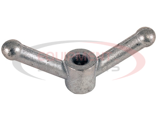 (Buyers) [WN5811Z] Zinc Plated Wing Nut Clamp Handle with 5/8-11 Full Thread - 5.5 x 2.38 Inch Tall