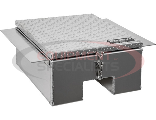 (Buyers) [1705381] 12X24X22 INCH DIAMOND TREAD ALUMINUM IN-FRAME TRUCK TOOL BOX WITH NOTCHED BOTTOM