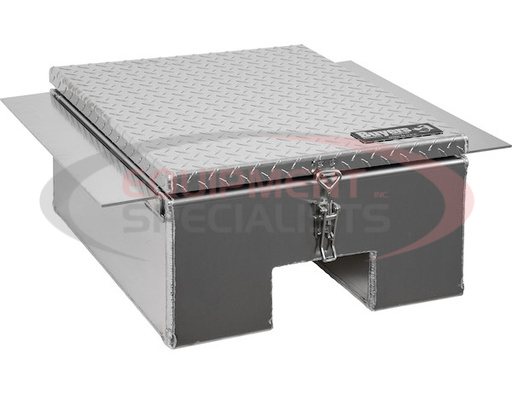 (Buyers) [1705381] 12x24x22 Inch Diamond Tread Aluminum In-Frame Truck Tool Box with Notched Bottom