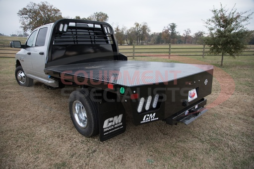 (CM Truck Beds) [RD-03976034SD-S] LENGTH 9'4", HEADACHE RACK Steel Tube DECK 1/8" Treadplate FRAME RAILS 4" Structural Channel Steel CROSSMEMBERS 3" x 3/16" Channel REAR SKIRT Solid One Piece with Tapered Corners GN HITCH 30K B&amp;W Hitch with Welded Ball BP HITCH 18,500 lb. B&amp;W Hitch with Receiver Tube FUEL FILL Angled 12V TRAILER PLUG 12V Round 7 Pin in GN Box, Round 7 Pin/4 Way Flat on Rear REAR LIGHTING Clear LED Oval LIGHT BOX (REAR SKIRT) Steel MARKER LIGHTING Bullet DOT Approved LED
