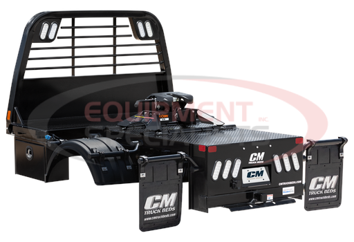 (CM Truck Beds) [HS-03846034SD] LENGTHS 9'4&quot;, HEADACHE RACK Steel Tube DECK 1/8&quot; Treadplate FRAME RAILS 4&quot; Structural Channel Steel CROSSMEMBERS 3&quot; x 3/16&quot; Channel REAR SKIRT Solid One Piece Between Runners GN HITCH 30,000 lb-rated CURT Rail System Compatible with GN or 5th Wheel BP HITCH 18,500 lb. B&amp;W Hitch with Receiver Tube SIDE RAILS 3/8&quot; x 2&quot; Side Rails with Stake Pockets on Fuel Deck FUEL FILL Angled REAR LIGHTING Clear LED Oval MARKER LIGHTING Bullet DOT Approved LED TOOLBOX Two in Front TOOLBOX HANDLE T Handle Compression FENDERS Molded Plastic with Hanger Bars