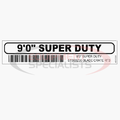 (Boss Products) [MSC03250] DECAL, BLADE ID, 9'0SUPER-DUTY