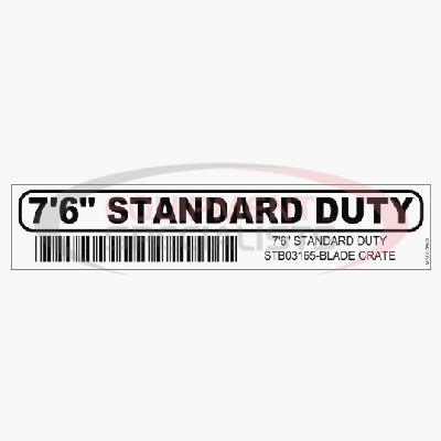 DECAL, BLADE ID, 7'6STD-DUTY