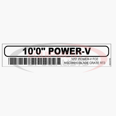 DECAL, BLADE ID, 10', POWER-V, FCE