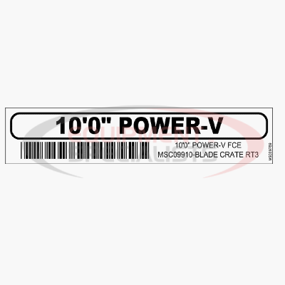 (Boss Products) [MSC09789] DECAL, BLADE ID, 10', POWER-V, FCE