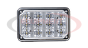 6X4 P Warning Light, SAE J595 Class 1, CA Title 13, NFPA, KKK-1822-F, 9-32 Vdc, 1.5' Pigtail, Colored Lens, 12 LED, Single Color - Amber