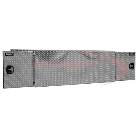 (Buyers) [BP242496] 24x24x96 Inch Diamond Tread Aluminum Straight Side Tunnel Truck Tool Box with Shelf