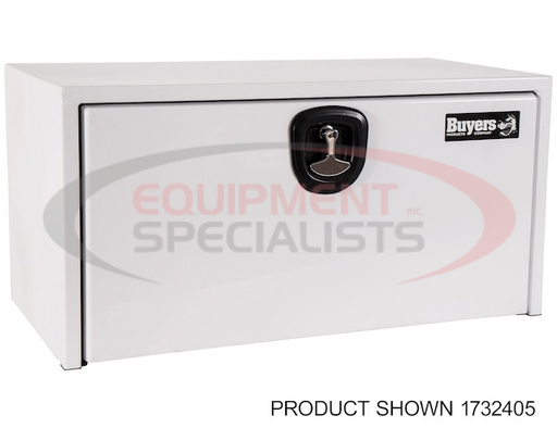 (Buyers) [1732410] 18x18x48 Inch White Steel Underbody Truck Box With 3-Point Latch