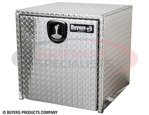 (Buyers) [1735101] 18x18x18 Inch Diamond Tread Aluminum Underbody Truck Box with 3-Pt. Latch