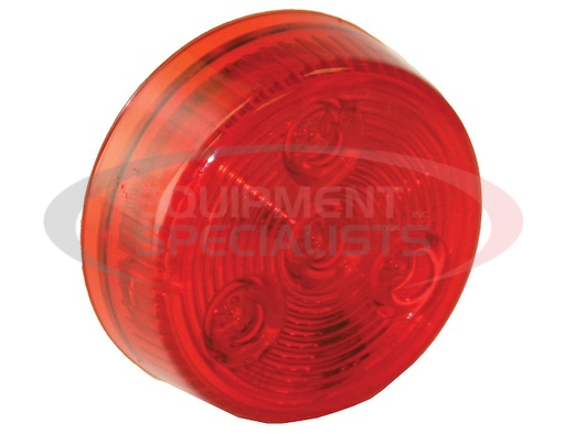 (Buyers) 2 INCH RED ROUND MARKER/CLEARANCE LIGHT WITH 4 LEDS (LIGHT ONLY)