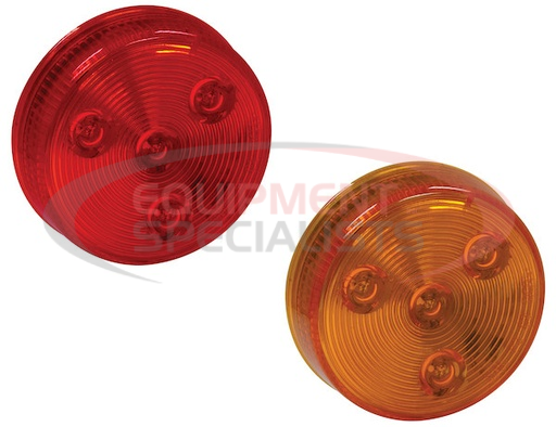 (Buyers) 2.5 INCH RED ROUND CLEARANCE/MARKER LIGHT KIT WITH 4 LEDS (PL-10 CONNECTION, INCLUDES GROMMET AND PLUG)