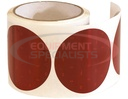 3 INCH RED ROUND DOT STICK-ON REFLECTORS - 100 PER ROLL