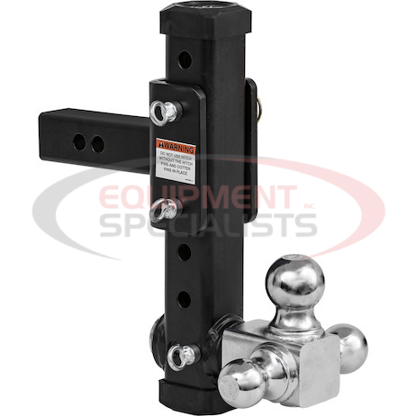 (Buyers) [1802000] Adjustable Tri-Ball Hitch with Rotating Towing Balls for 2 Inch Hitch Receivers