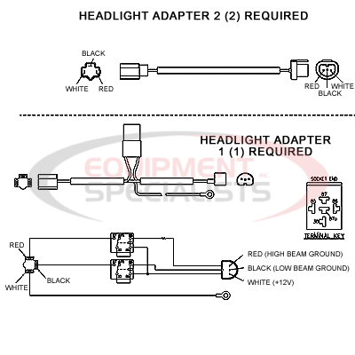 (Boss) [MSC04287] ADAPTER-LIGHT, DODGE 99-01 (2 LAMP) 11PIN